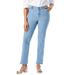 Plus Size Women's True Fit Stretch Denim Straight Leg Jean by Jessica London in Light Wash (Size 30) Jeans