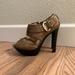 Michael Kors Shoes | Gold Black Shimmer Metallic Michael Kors Platform Heel Holiday Party Heel | Color: Black/Gold | Size: 9