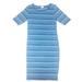 Lularoe Dresses | Lularoe Nwot ‘Julia’ Striped Blue Crew Neck T-Shirt Dress Size Xl | Color: Blue | Size: Xl