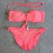 American Eagle Outfitters Swim | American Eagle Bikini, Women’s Size Large, Strapless Top With Removable Cups | Color: Pink | Size: L