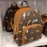 Michael Kors Bags | Michael Kors Jet Set Girls Jaycee Large Zip Pocket Backpack Brown Multi Color | Color: Brown/Gold | Size: Large