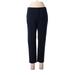 H&M Casual Pants - High Rise Straight Leg Boyfriend: Blue Bottoms - Women's Size 40