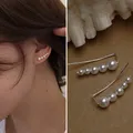 Boucles d'oreilles en perles de style coréen pour femmes boucles d'oreilles clip grimpeur