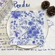 Serviettes en Papier Vintage à Fleurs Bleues pour Découpage de Table Mouchoirs en Papier pour ixde