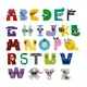 Alphabet ABC lettres bâtiment nuits Kit majuscule 26 A-Z héros Assmble dos brique modèle jouets pour