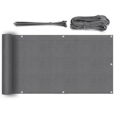 Balkonsichtschutz Balkonabdeckung hdpe 220g/m², Anthrazit 0,75m x 3m Image