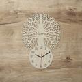 Lebensbaum Wand Uhr Wanduhr personalisiert mit Namen I Holz Geschenk Geschenkidee für die Familie