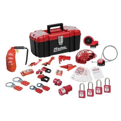 MASTER LOCK 1457VE410KAPRE Personal Safety Lockout Pouch,Red