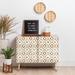 Little Arrow Design Co Coneflowers Cream Made-to-Order Credenza Cabinet