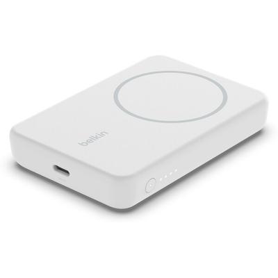 Belkin BoostCharge Magnetic Power Bank 5K + Stand, White