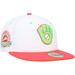 Men's New Era White/Coral Milwaukee Brewers County Stadium Strawberry Lolli 59FIFTY Fitted Hat