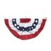 Hazel American Half Fan Banner States Semi-Round Flag USA Pleated Fan Flag Stars and Stripe 1.5*3 Feet Clearance