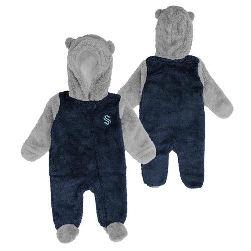 Seattle Kraken Game Nap Teddy Fleece Onsie – Neugeborene