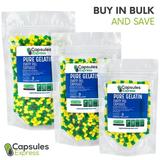 XPRS Nutra Size 3 Empty Capsules - 5 000 Count Colored Empty Gelatin Capsules - Capsules Express Empty Pill Capsules - DIY Supplement Capsule - Color Gel Caps (Green and Yellow)
