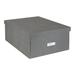 Bigso Katrin Collapsible Storage Box Cardboard/Paper in Gray | 7.2 H x 17.6 W x 13.5 D in | Wayfair 8861C6439