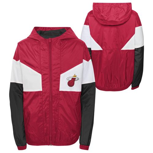 Miami Heat Pick Up Game Windjacke mit durchgehendem Reißverschluss – Jugend