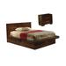 CDecor Home Furnishings Tokyo 2-Piece Bedroom Set w/ Nightstand Wood in Brown | 43.25 H x 88 W x 88.75 D in | Wayfair 200488KE-S2N