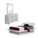 CDecor Home Furnishings Tokyo 3-Piece Bedroom Set w/ Dresser & Mirror Wood in White | 43.25 H x 88 W x 88.75 D in | Wayfair 202767KE-S3M