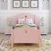 Red Barrel Studio® Twin Platform Bed Wood in Pink | 43 H x 42 W x 80 D in | Wayfair D47E2D7DF130465BAF8690F1B690317C