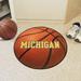 Yellow 27 x 27 x 0.25 in Area Rug - FANMATS Michigan Wolverines Basketball Rug Nylon | 27 H x 27 W x 0.25 D in | Wayfair 36690