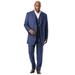 Men's Big & Tall KS Signature Easy Movement® Two-Button Jacket by KS Signature in Navy Check (Size 50)