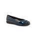 Wide Width Women's Danni Flat by Trotters in Navy (Size 9 W)