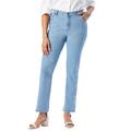 Plus Size Women's True Fit Stretch Denim Straight Leg Jean by Jessica London in Light Wash (Size 14) Jeans