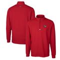 Men's Cutter & Buck Red NC State Wolfpack Traverse Stretch Quarter Zip-Pullover Top