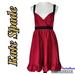 Kate Spade Dresses | Kate Spade Dress Silk Cocktail Party Special Occasion Red Black Trim Zip Size 12 | Color: Black/Red | Size: 12