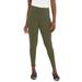 Plus Size Women's Everyday Stretch Cotton Legging by Jessica London in Dark Olive Green (Size 34/36)