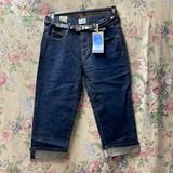 Levi's Jeans | Levi’s 515 Dark Wash Capri W/Belt Mid Rise, Sits Below The Waist Regular Fit | Color: Blue | Size: Various