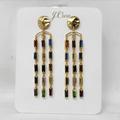 J. Crew Jewelry | New J Crew Rainbow Crystal Waterfall Chandelier Statement Earrings | Color: Gold | Size: Os