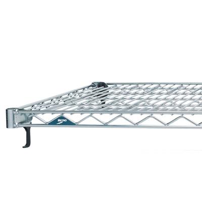 Metro A1848NS Super Erecta Stainless Steel Wire Shelf - 48"W x 18"D, Corner Release, Silver