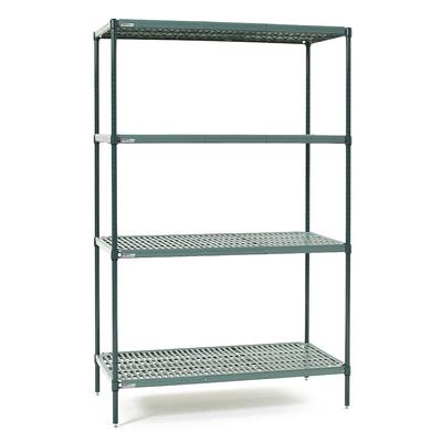 Metro EZPR1848NK3-4 48" NSF 4-Tier Epoxy Coated Wire Shelf Kit - Super Erecta Pro, 18"W, 74"H, 4 Wire Tiers, Green