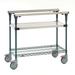 Metro MS1848-FSNK 2 Level Mobile PrepMate MultiStation w/ Solid/Wire Shelving - 50"L x 19 2/5"W x 39 1/8"H, Stainless Steel
