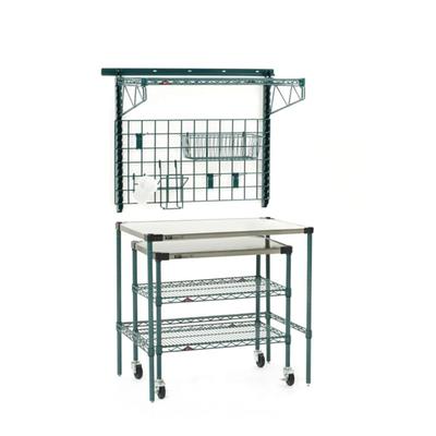 Metro SMSPM2436 Prep Station w/ Smartwall Grid & Undercounter Cart - 40