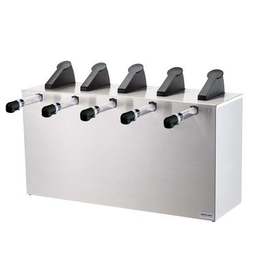 Server 07060 SE-5 Server Express w/ 5 Pumps, 1 oz. Yield, Stainless Base & Lid, Silver