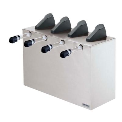 Server 07200 Countertop Dispenser w/ (4) Pumps, 1-1/2 Gallon Pouches, 1 oz. Yield, Stainless Base, Silver