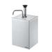 Server 67580 Pump Style Condiment Dispenser w/ (1) oz Stroke, Use #10 Cans or Jars, Stainless, Silver