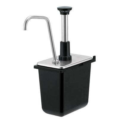 Server 87300 Pump Style Condiment Dispenser w/ (1) Jar Pump, (1) oz Stroke, Stainless, Silver