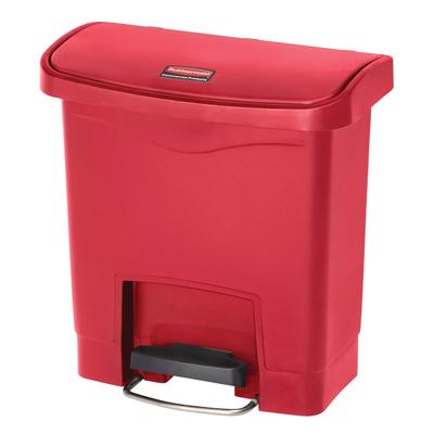 Rubbermaid 1883563 4 gal Rectangle Plastic Step Trash Can, 14 13/16