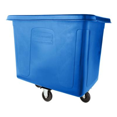 Rubbermaid FG461600DBLUE Trash Cart w/ 500 lb Capacity, Blue, Metal Frame