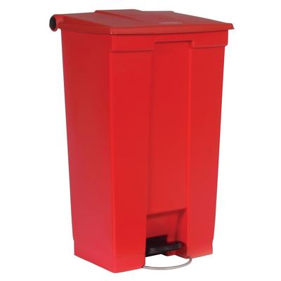 Rubbermaid FG614600RED 23 gal Rectangle Plastic Step Trash Can, 19 4/5"W x 16 1/2"D x 32 3/5"H, Red, 23 Gallon