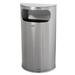 Rubbermaid FGSO8SSSPL 9 gal Indoor Decorative Trash Can - Metal, Satin Stainless, Half-Circle, Chrome Accent, Silver