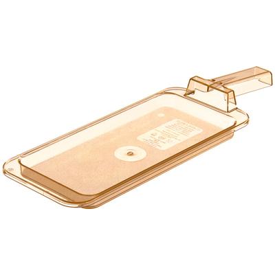 Carlisle 10458H13 7/8"D Third Size High Temp Food Pan - Handle, Amber