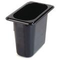 Carlisle 3088803 StorPlus 6"D Ninth Size High Temp Food Pan, High-Heat Plastic, 6" Deep, Black