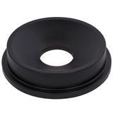 Carlisle 34103503 Round Funnel Trash Can Lid - Plastic, Black, Funnel Opening