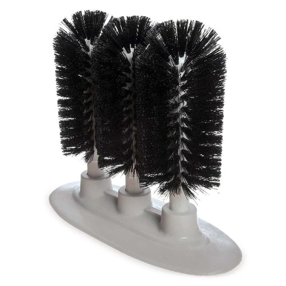 Carlisle 4046103 8" Triple Glass Washer - Polyester/Plastic, Black, Gray