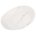 Carlisle 5310137 Ridge 10" Oblong Melamine Dinner Plate, White Marble, 12/Case