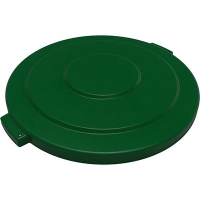 Carlisle 84105609 Bronco Round Flat Top Lid for 55 gal Trash Can - Plastic, Green